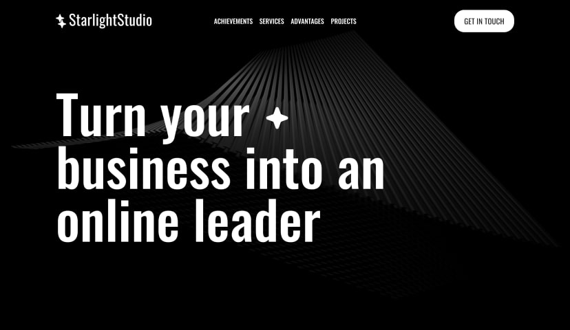 starlight studio landing page